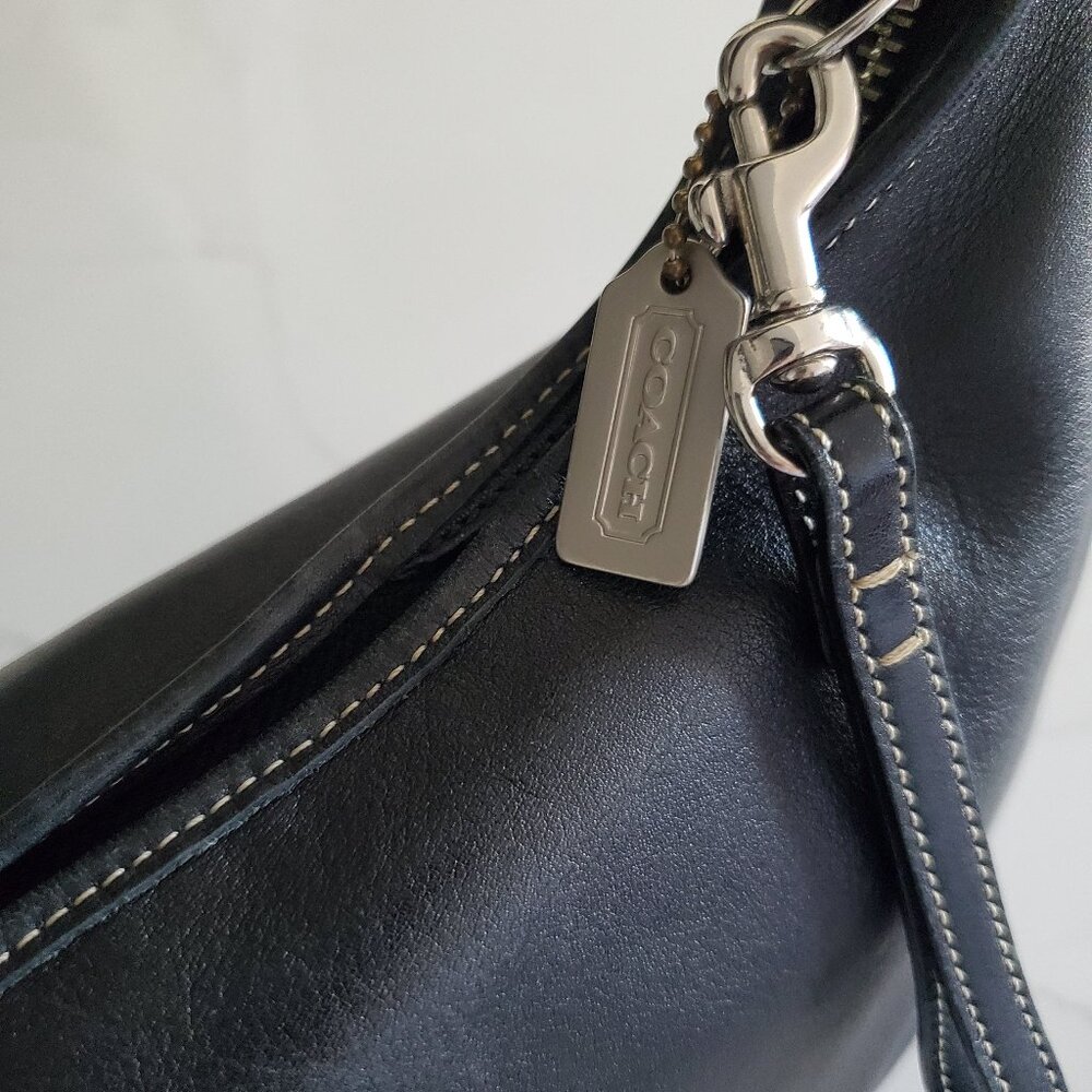 Original Vintage Coach Ergo Black Leather Hobo Shoulder Bag 9219 - Picture 10 of 12